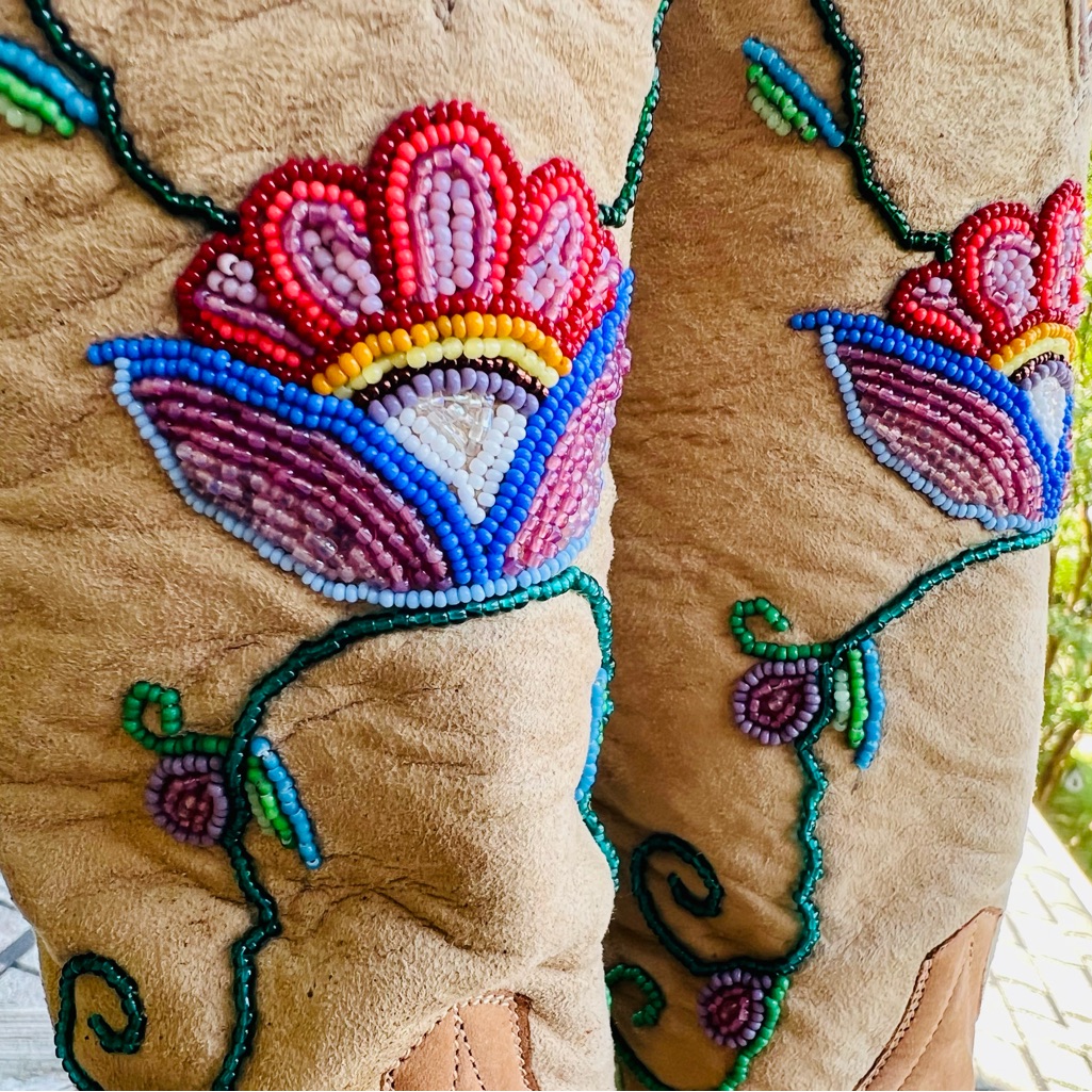 Beautiful Rare Stallion Boot Co. Hand Beaded Cowboy Cowgirl Boots